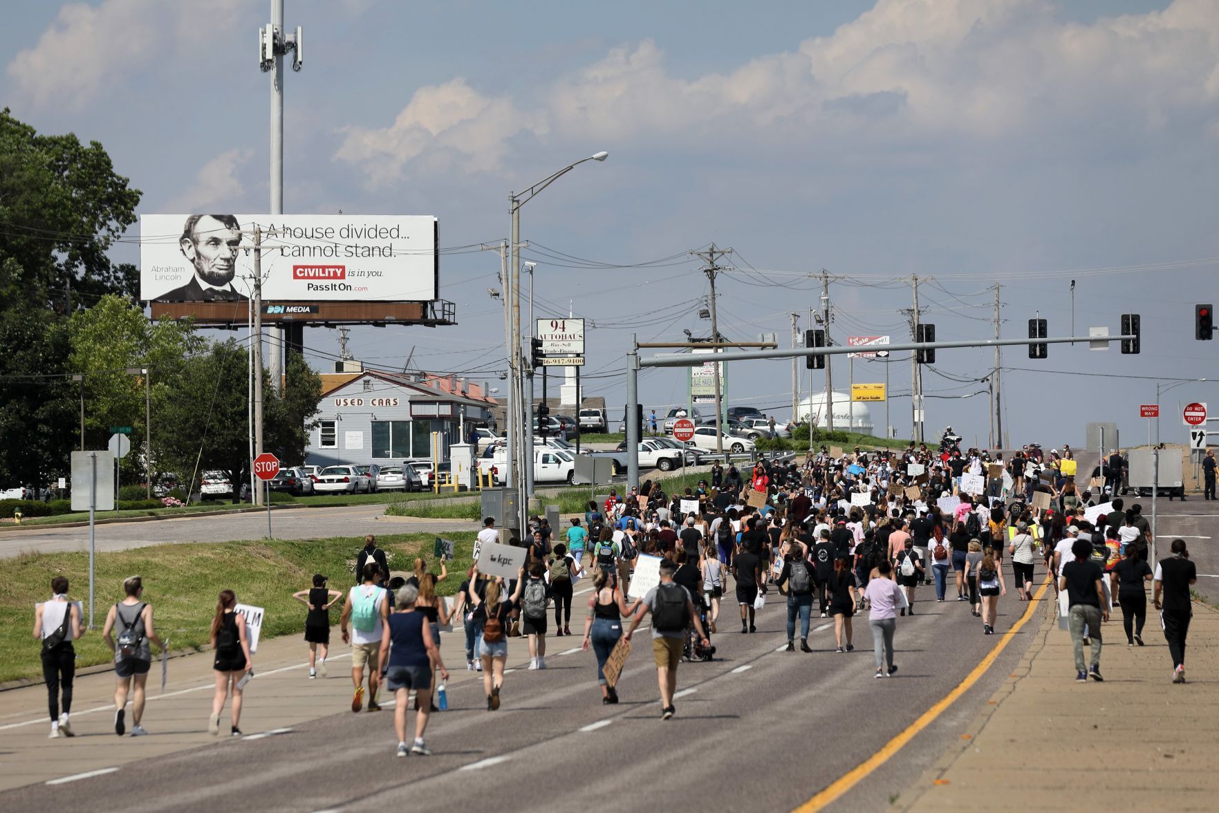 Protest march for George Floyd in St. Charles